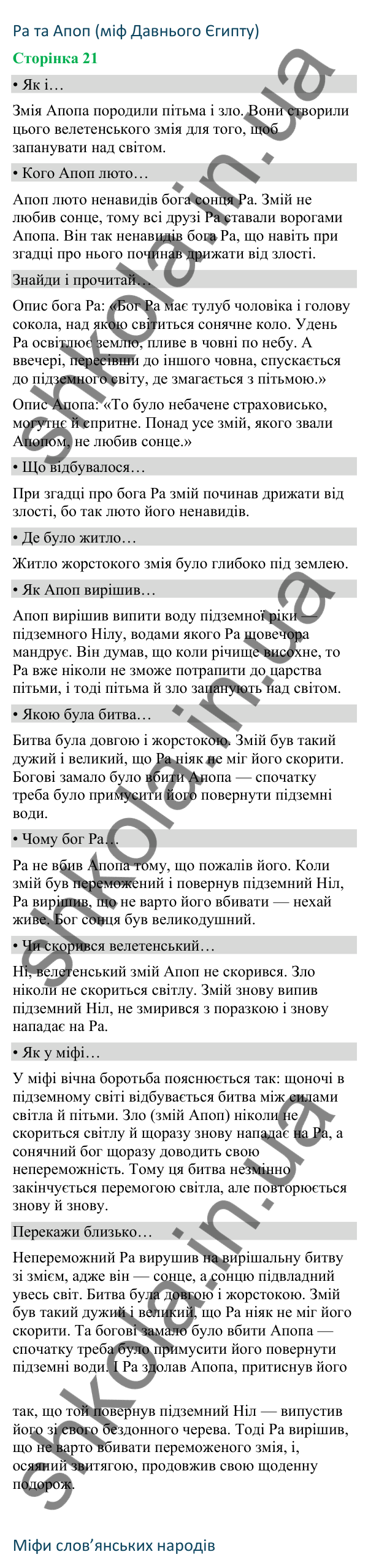 Відповіді до сторінки 21 - ГДЗ Українська мова та читання 4 клас Вашуленко 2026 частина 2