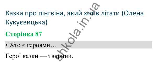 Відповіді до сторінки 87 - ГДЗ Українська мова та читання 4 клас Вашуленко 2026 частина 2