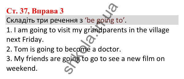 Сторінка 37, Вправа 3 Відповідь до завдання Вправа 3, сторінка 37 - ГДЗ Англійська мова 5 клас Карпюк 2022 зошит з граматики