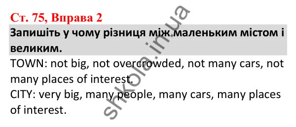 Відповідь до вправи 2, сторінка 75 - ГДЗ Робочий зошит Англійська мова 5 клас Карпюк 2022