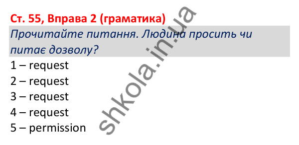 Відповідь до вправи 2 (граматика), сторінка 55 - ГДЗ Робочий зошит Англійська мова 5 клас Коста (Голкомб) 2022
