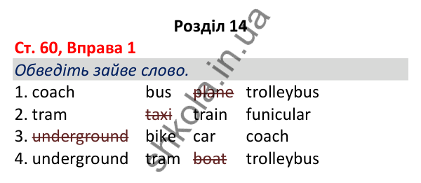 Відповідь до вправи 1, сторінка 60 - ГДЗ Робочий зошит Англійська мова 5 клас Коста (Голкомб) 2022