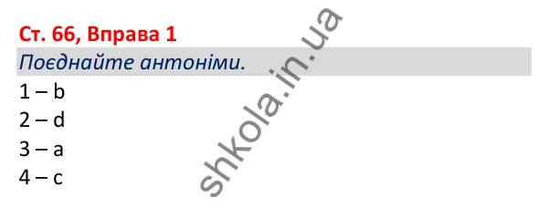 Відповідь до вправи 1, сторінка 66 - ГДЗ Робочий зошит Англійська мова 5 клас Коста (Голкомб) 2022