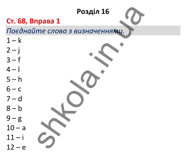Відповідь до вправи 1, сторінка 68 - ГДЗ Робочий зошит Англійська мова 5 клас Коста (Голкомб) 2022