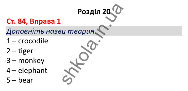 Відповідь до вправи 1, сторінка 84 - ГДЗ Робочий зошит Англійська мова 5 клас Коста (Голкомб) 2022