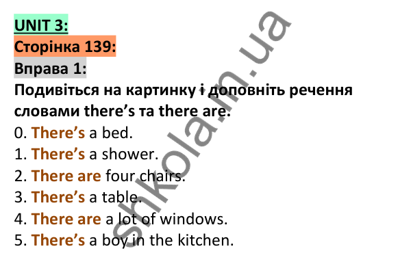 Відповідь до вправи 1, сторінка 139 - ГДЗ Англійська мова 5 клас Коста 2022