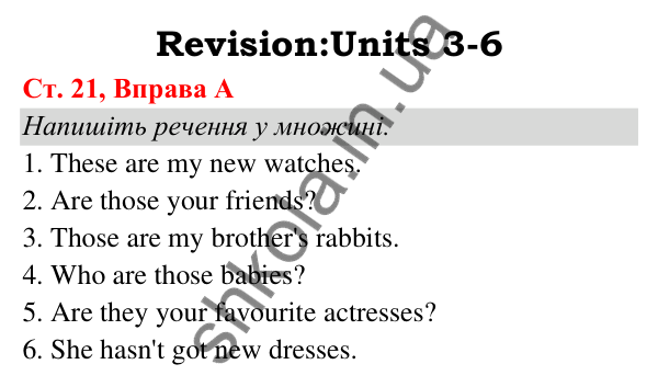 Ст. 21, Впр. A Відповідь до завдання Вправа A, сторінка 21 - ГДЗ Англійська мова 5 клас Мітчелл 2022 граматика