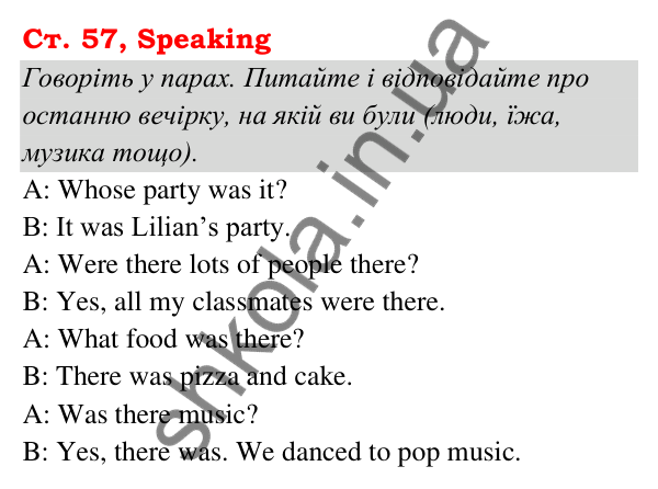 Ст. 57, Speaking Відповідь до завдання Speaking, сторінка 57 - ГДЗ Англійська мова 5 клас Мітчелл 2022 граматика
