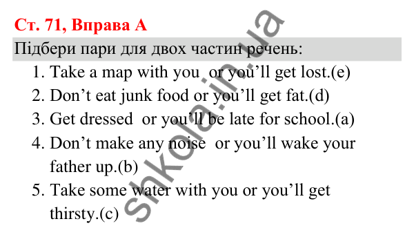 Ст. 71, Впр. A Відповідь до завдання Вправа A, сторінка 71 - ГДЗ Англійська мова 5 клас Мітчелл 2022 граматика