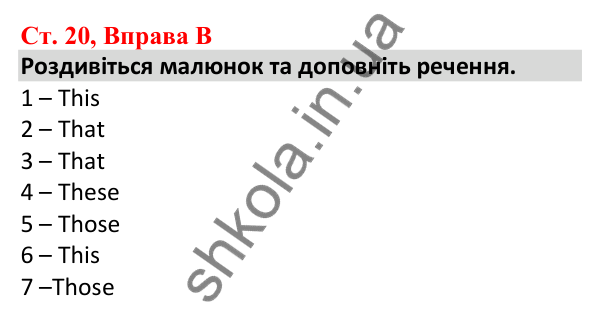 Відповідь до вправи B, сторінка 20 - ГДЗ Робочий зошит Англійська мова 5 клас Мітчелл 2022