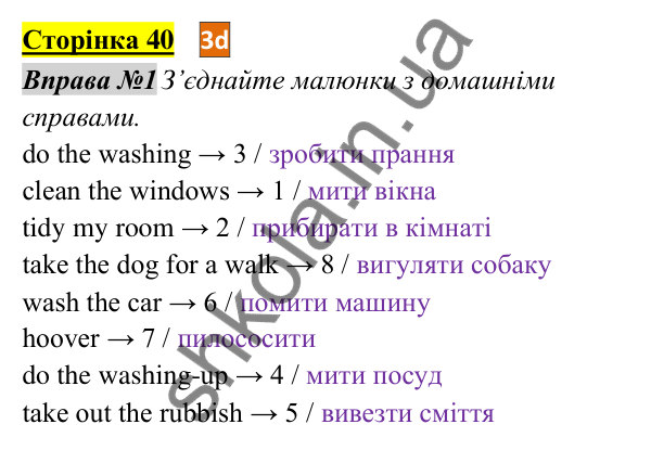 Відповідь до завдання Вправа №1, сторінка 40 - ГДЗ Англійська мова 5 клас Мітчелл