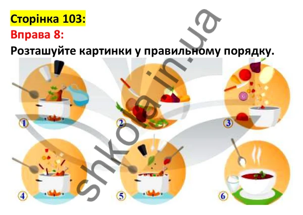 Відповідь до вправи 8, сторінка 103 - ГДЗ Англійська мова 5 клас Задорожна 2022