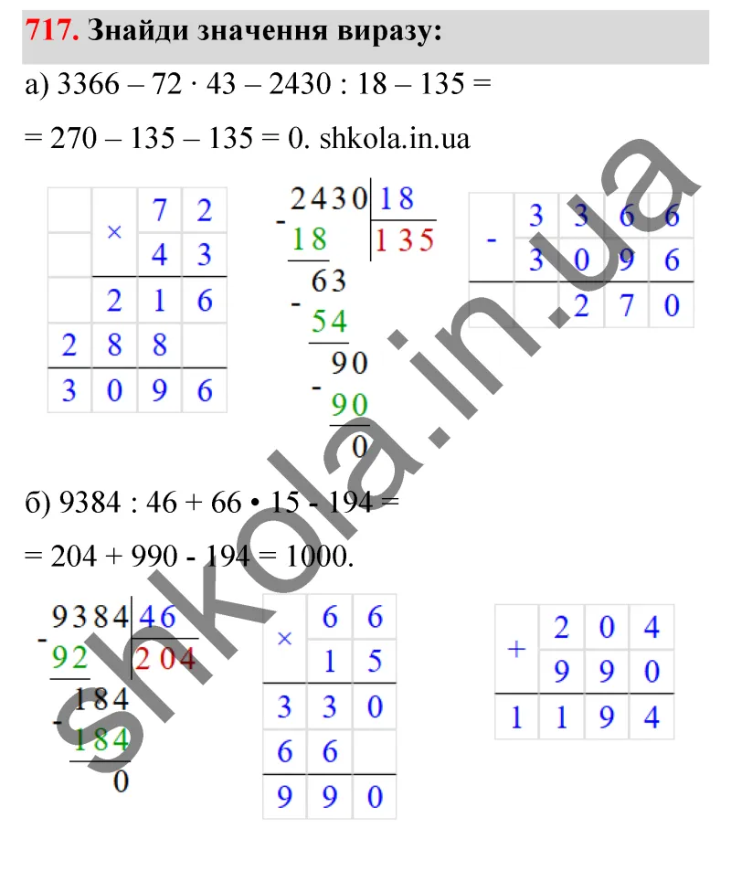 Відповідь до завдання № 717 - ГДЗ Математика 5 клас Бевз 2022