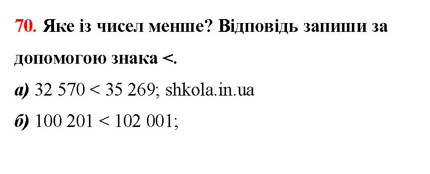 Відповідь до завдання № 70 - ГДЗ Математика 5 клас Бевз 2022