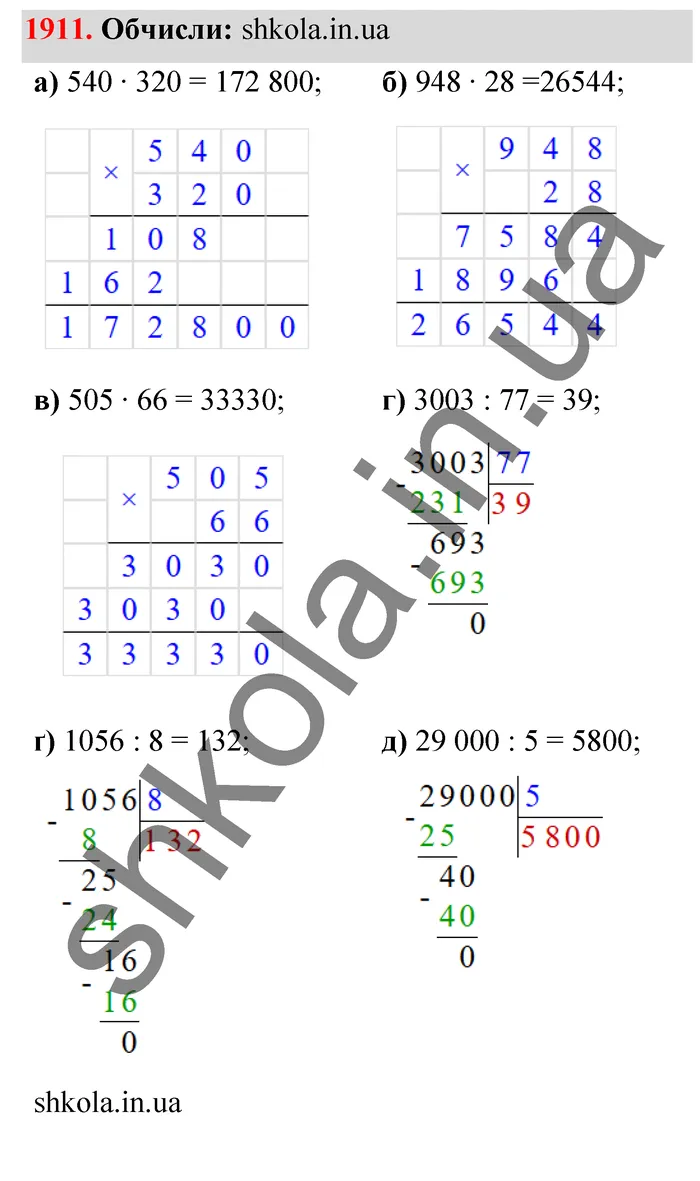 Відповідь до завдання № 1911 - ГДЗ Математика 5 клас Бевз 2022