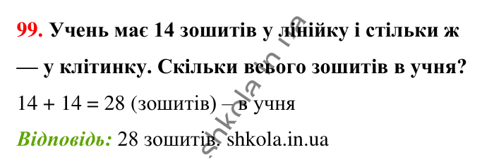 Завдання № 99 Відповідь до завдання № 99 - ГДЗ Математика 5 клас Бевз 2022