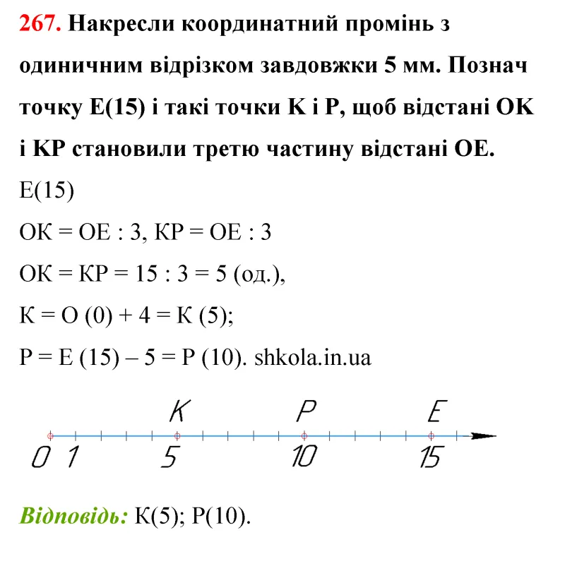 Відповідь до завдання № 267 - ГДЗ Математика 5 клас Бевз 2022