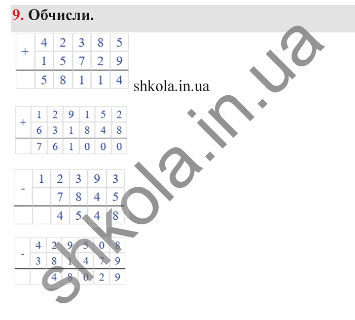 Відповідь до завдання № 9 - ГДЗ Математика 5 клас Істер 2022
