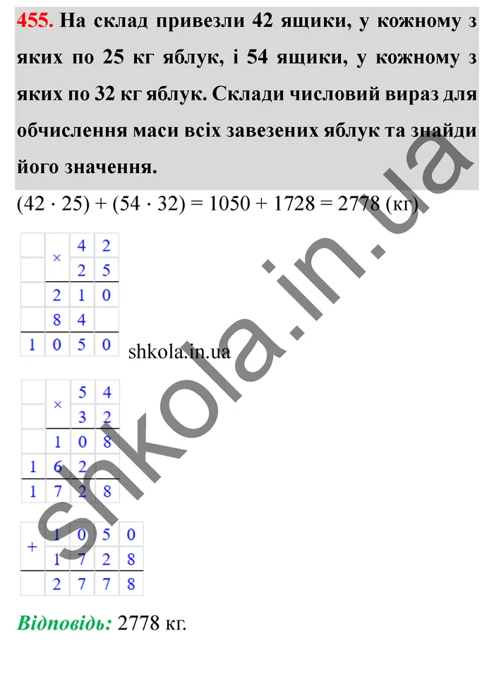 Відповідь до завдання № 455 - ГДЗ Математика 5 клас Істер 2022