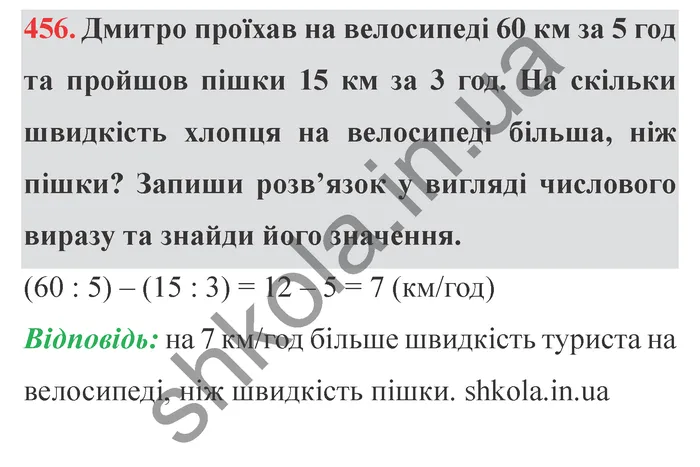 Відповідь до завдання № 456 - ГДЗ Математика 5 клас Істер 2022