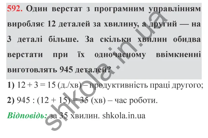 Відповідь до завдання № 592 - ГДЗ Математика 5 клас Істер 2022
