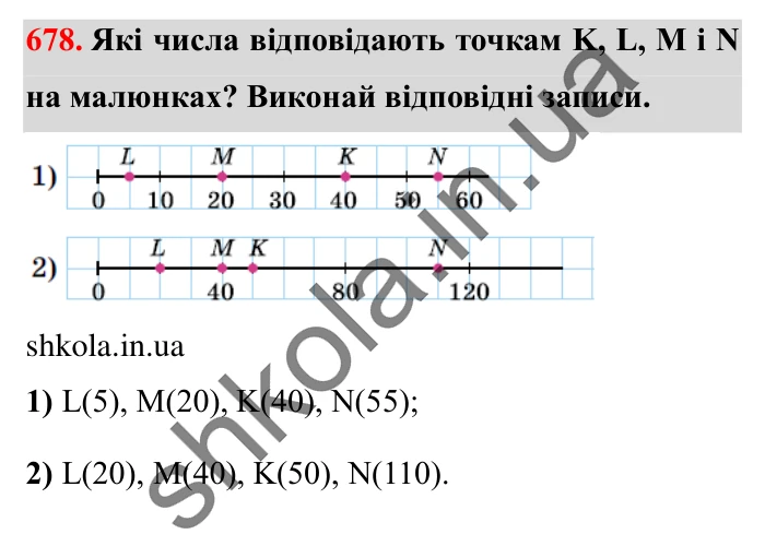 Завдання № 678 Відповідь до завдання № 678 - ГДЗ Математика 5 клас Істер 2022