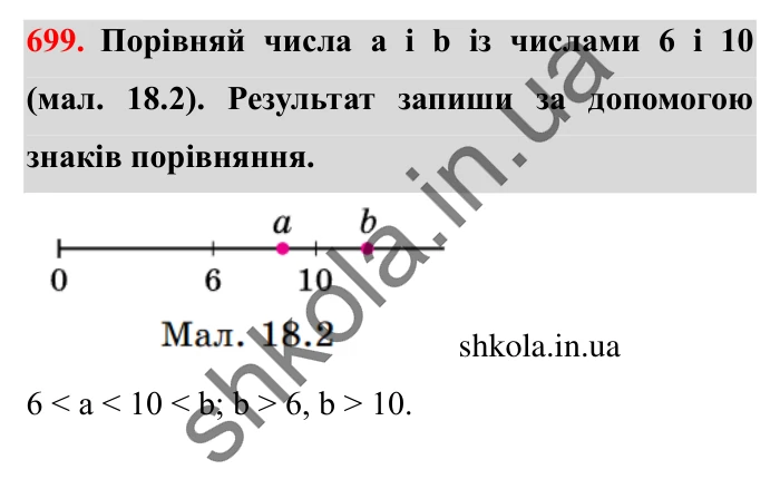 Завдання № 699 Відповідь до завдання № 699 - ГДЗ Математика 5 клас Істер 2022