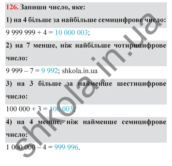 Відповідь до завдання № 126 - ГДЗ Математика 5 клас Істер 2022