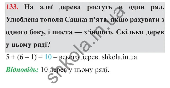Відповідь до завдання № 133 - ГДЗ Математика 5 клас Істер 2022