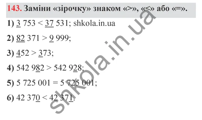 Відповідь до завдання № 143 - ГДЗ Математика 5 клас Істер 2022