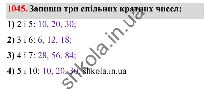 Відповідь до завдання № 1045 - ГДЗ Математика 5 клас Істер 2022
