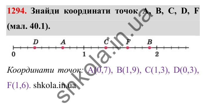 Завдання № 1294 Відповідь до завдання № 1294 - ГДЗ Математика 5 клас Істер 2022