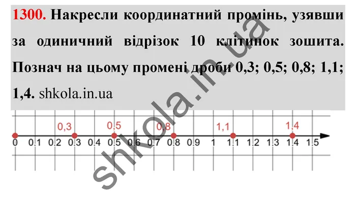 Відповідь до завдання № 1300 - ГДЗ Математика 5 клас Істер 2022