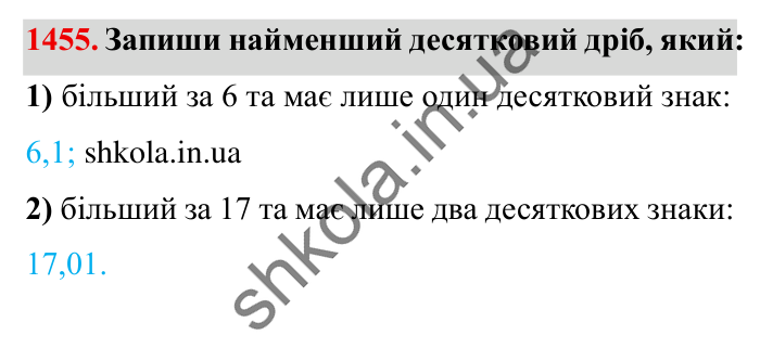 Завдання № 1455 Відповідь до завдання № 1455 - ГДЗ Математика 5 клас Істер 2022