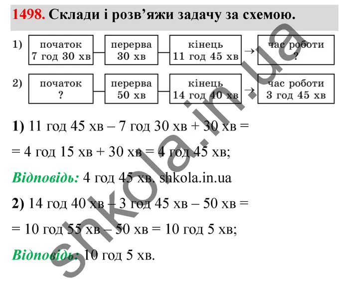 Відповідь до завдання № 1498 - ГДЗ Математика 5 клас Істер 2022