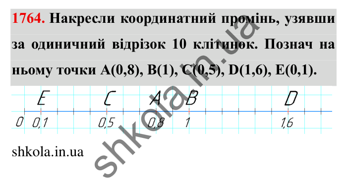 Завдання № 1764 Відповідь до завдання № 1764 - ГДЗ Математика 5 клас Істер 2022