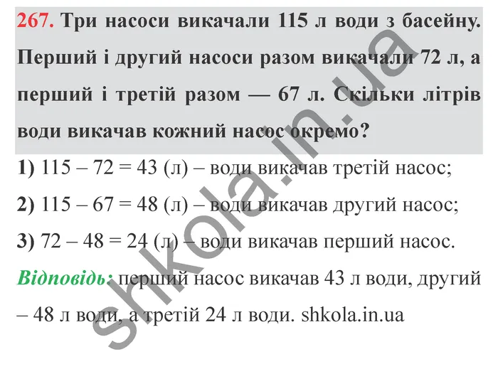 Відповідь до завдання № 267 - ГДЗ Математика 5 клас Істер 2022