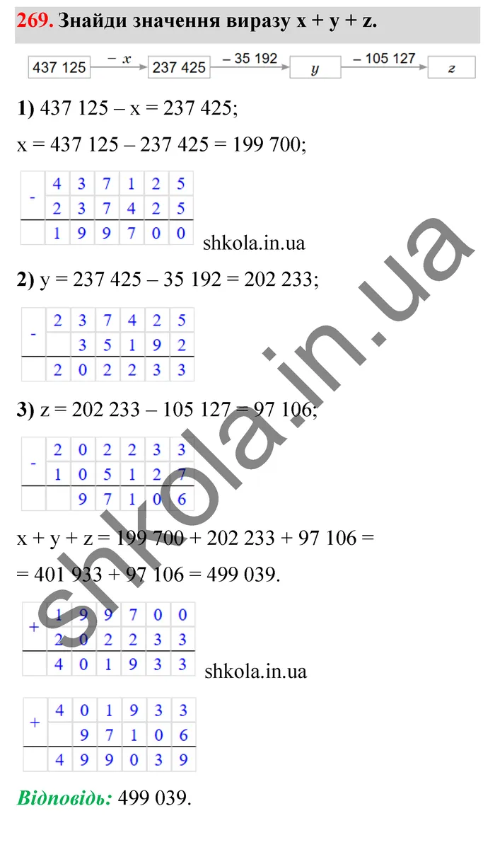 Відповідь до завдання № 269 - ГДЗ Математика 5 клас Істер 2022