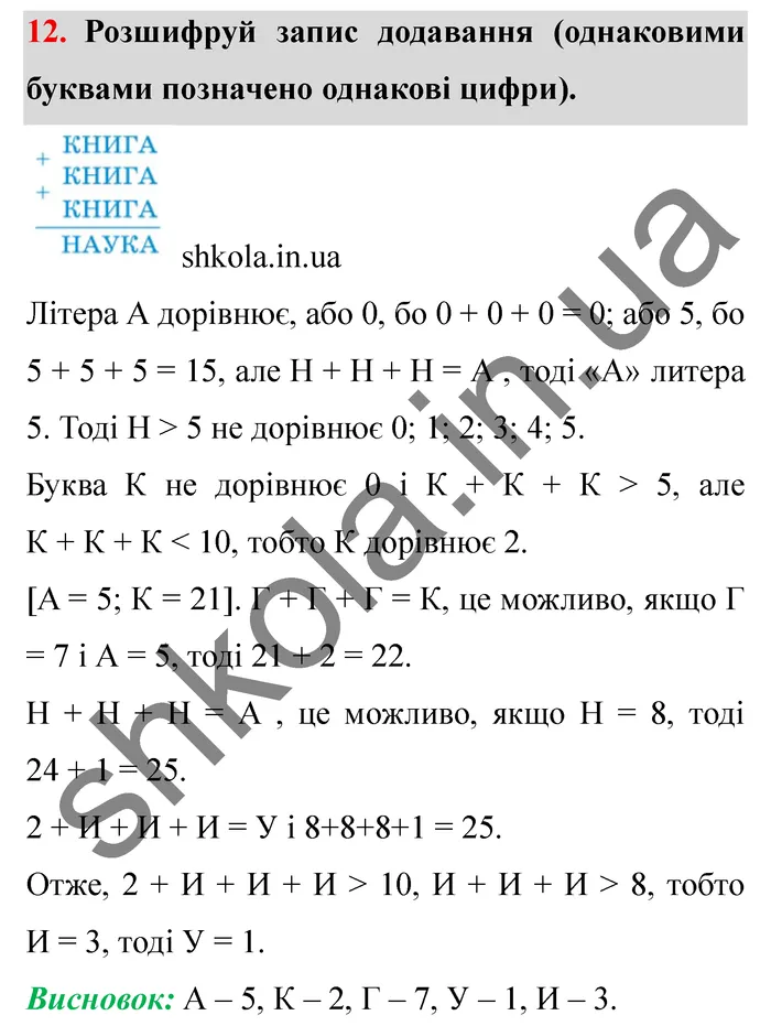 Відповідь до завдання № 12 Для найдопитливіших - ГДЗ Математика 5 клас Істер 2022