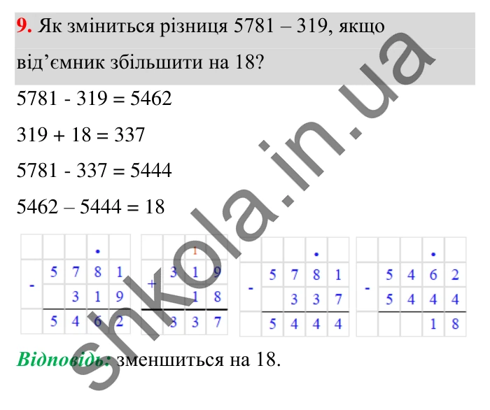 Завдання № 9 Відповідь до завдання № 9 Домашня самостійна робота 2 - ГДЗ Математика 5 клас Істер 2022