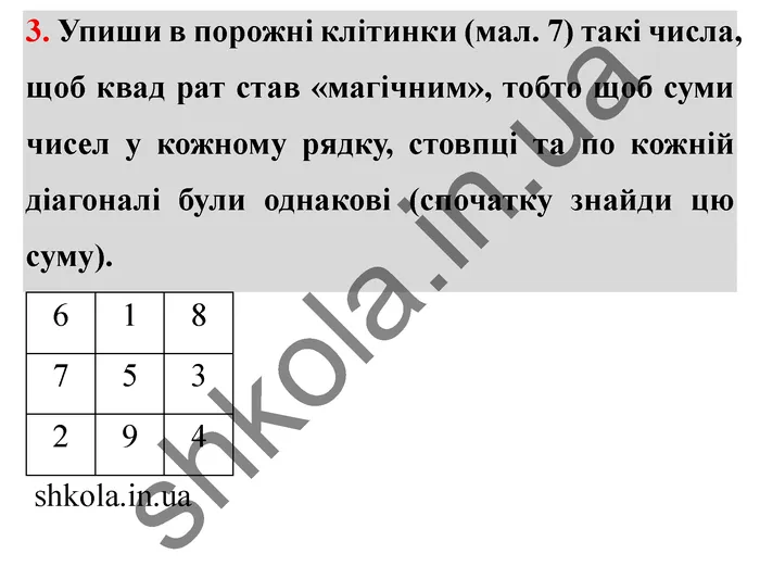 Відповідь до завдання № 3 Додаткові теми - ГДЗ Математика 5 клас Істер 2022