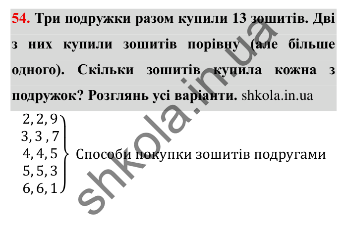 Завдання № 54 Відповідь до завдання № 54 Додаткові теми - ГДЗ Математика 5 клас Істер 2022