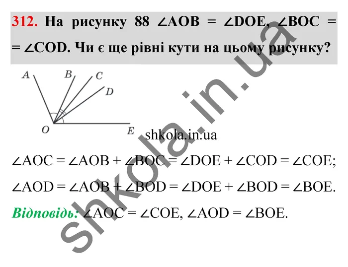 Відповідь до завдання № 312 - ГДЗ Математика 5 клас Мерзляк 2022