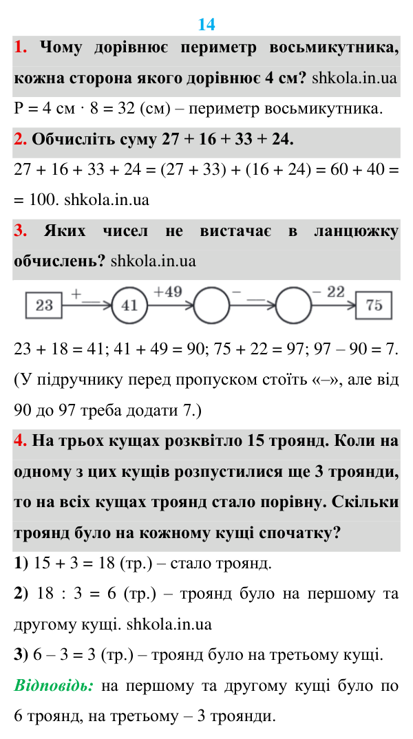 Відповідь до завдань «Розв’язуємо усно» до п. 14 - ГДЗ Математика 5 клас Мерзляк 2022