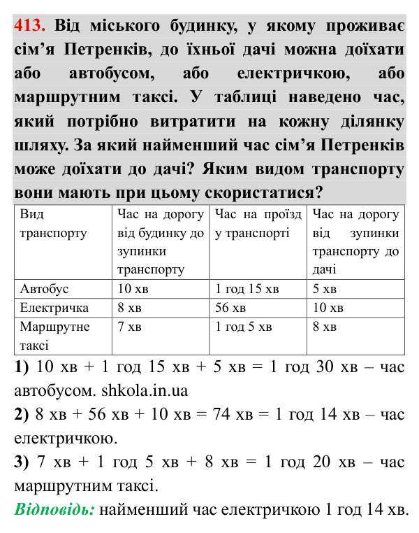 Завдання № 413 Відповідь до завдання № 413 - ГДЗ Математика 5 клас Мерзляк 2022