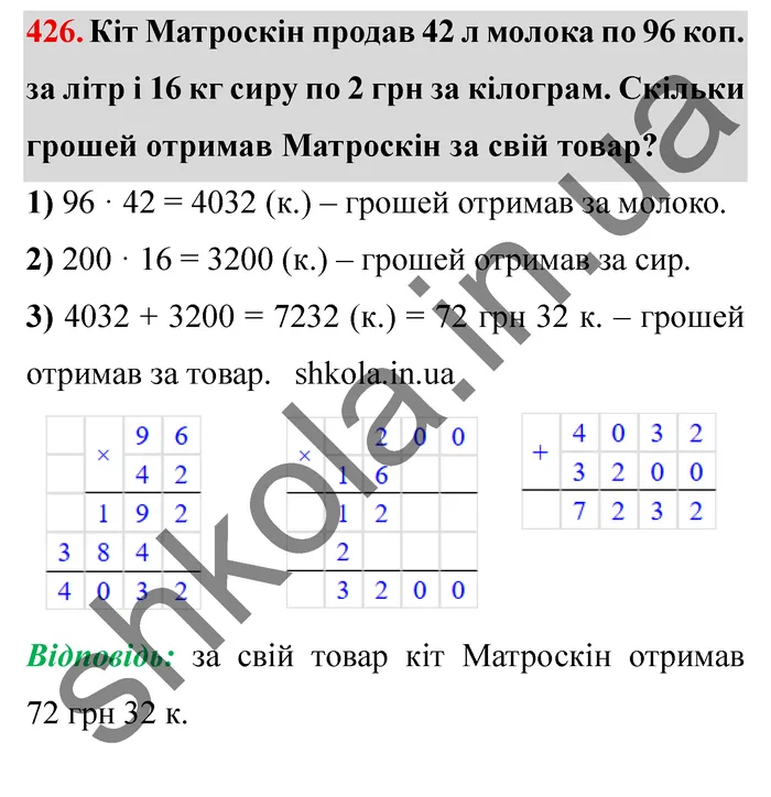 Завдання № 426 Відповідь до завдання № 426 - ГДЗ Математика 5 клас Мерзляк 2022