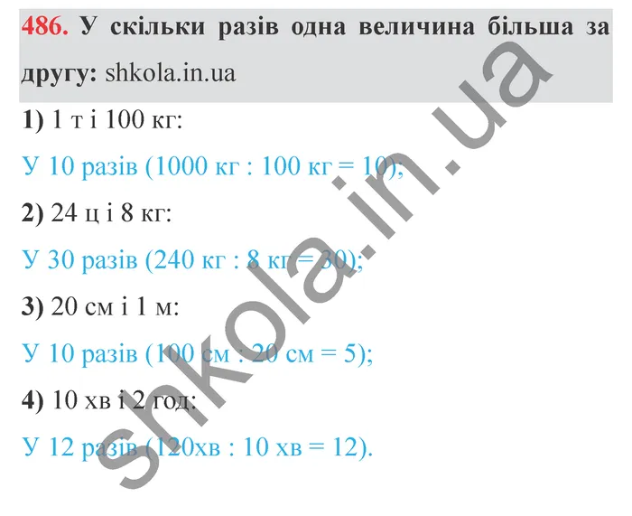 Відповідь до завдання № 486 - ГДЗ Математика 5 клас Мерзляк 2022