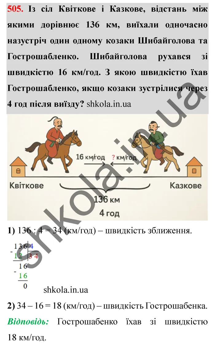 Відповідь до завдання № 505 - ГДЗ Математика 5 клас Мерзляк 2022