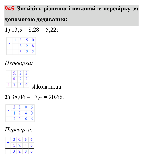 Завдання № 945 Відповідь до завдання № 945 - ГДЗ Математика 5 клас Мерзляк 2022