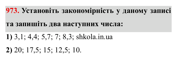 Завдання № 973 Відповідь до завдання № 973 - ГДЗ Математика 5 клас Мерзляк 2022